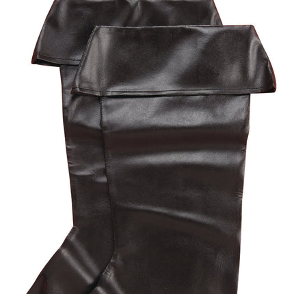 Black Pirate Bootie Boot Top Covers Adults