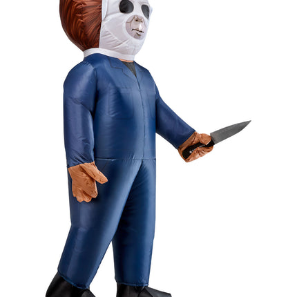 Inflatable Michael Myers Adult Costume With Battery Powered Fan One Size