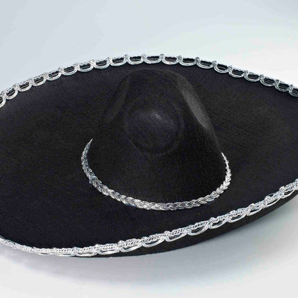 Black Sombrero With Oversized Brim Adults Hat