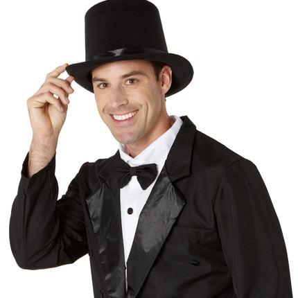 Super Deluxe Felt Black Top Hat Adult