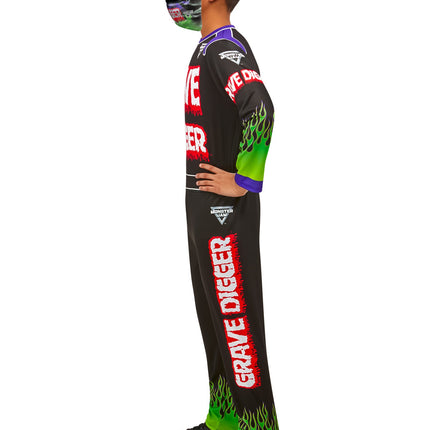 Grave Digger Monster Truck Driver Kids Costume