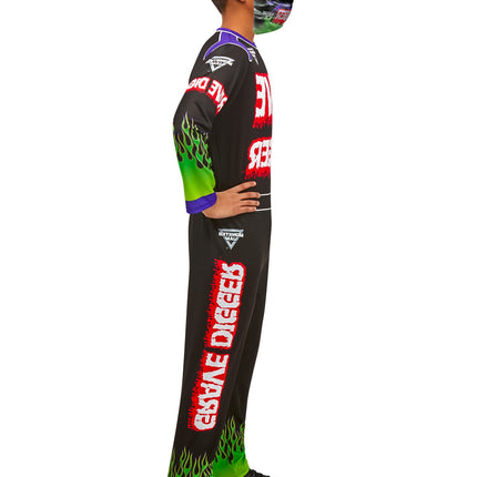 Grave Digger Monster Truck Driver Kids Costume