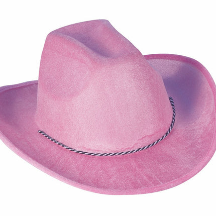 Adult Deluxe Pink Cowgirl Western Cowboy Hat