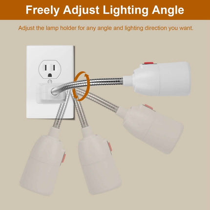 US Plug Extension Light Socket with On/Off Switch
