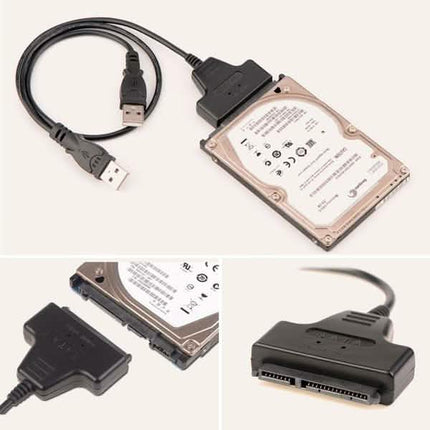 USB 2.0 to SATA Converter Adapter Cable for 2.5/3.5 SATA HDD Hard Drive Disk