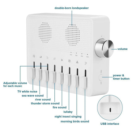 USB White Noise Maker Machine Sleep Therapy