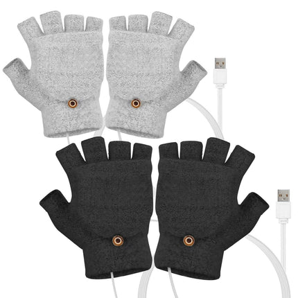 USB Wool Heated Gloves Mitten