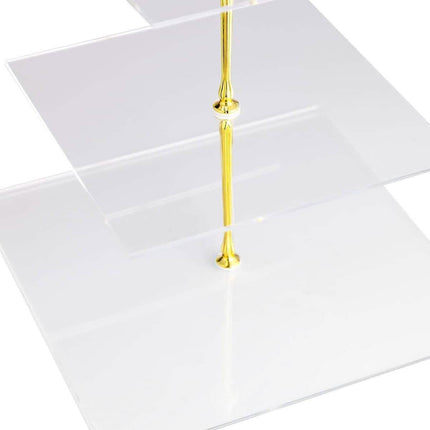 Utenlid 3-Tier Square Stacked Party Cupcake Stand