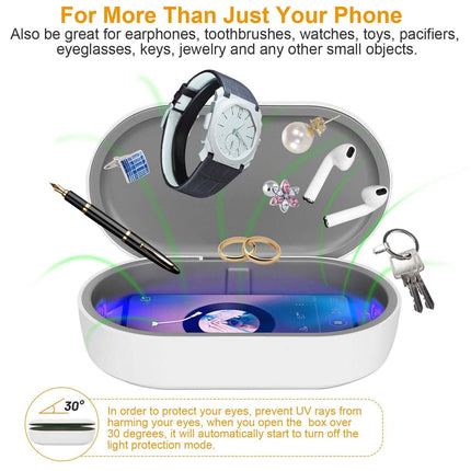 UV Light Sanitizer Box Portable 10w Phone Wireless Charging Disinfection Lamp