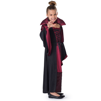 Girls Vampiress Costume with Gothic Dress and Dark Fantasy Style