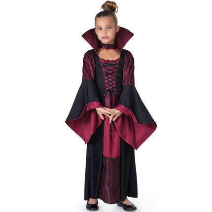 Girls Vampiress Costume with Gothic Dress and Dark Fantasy Style