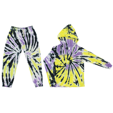 Vintage Tie-Dye Hoodie and Jogger Sets