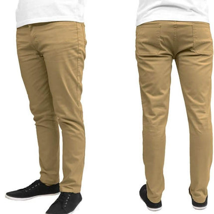 Galaxy by Harvic Men's Slim Fit Cotton Stretch Chinos - Assorted Sizes