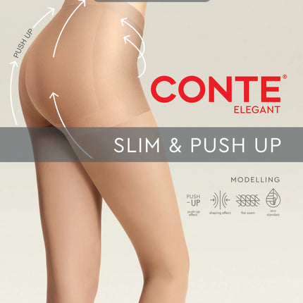 Tights Conte Balance 15 Den - Push-Up Effect