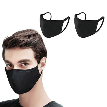 Washable & Resuable 2 Ply Cotton Fabric Face Mask With Elastic Earloop