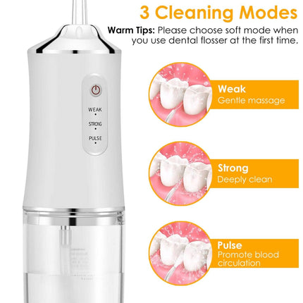 Water Flosser Cordless Dental Oral Irrigator Waterproof Teeth Cleaner