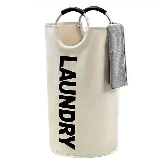 Waterproof Collapsible Clothes Hamper Laundry Basket With Padded Handles