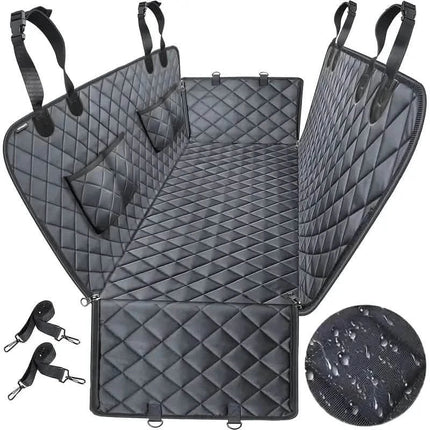 Waterproof Heavy-Duty Quilted Dog Seat Cover Hammock for Cars, Trucks, SUVs