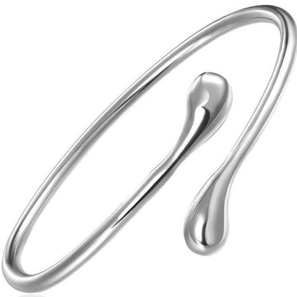 Teardrop Bangle in Sterling Silver