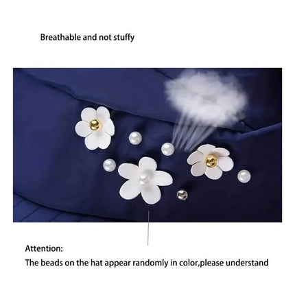 Wide Brim Sun Visor Foldable Picnic Hat Beach UV Protection Scallop Cap