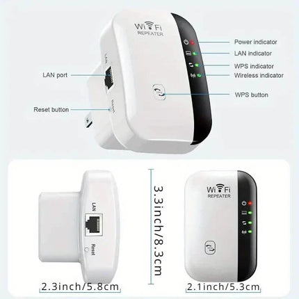 WiFi Long Range Amplifier Extender Signal Booster Wireless Internet Repeater with Ethernet Port