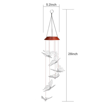 Windlights Solar Powered LED Butterfly Wind Chimes