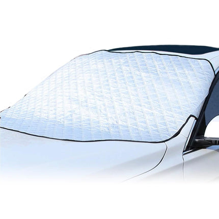 Windshield Protector Against Ice Sun Fit for Small Mid SUVs with Anti-theft Flaps