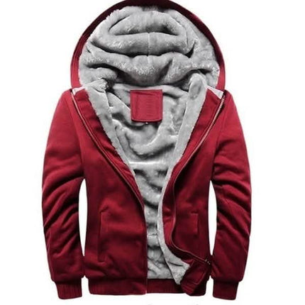 Winter Men's Hooded Long Sleeve Zipper Jacket