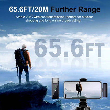 Wireless Clip On Microphone with Charging Case