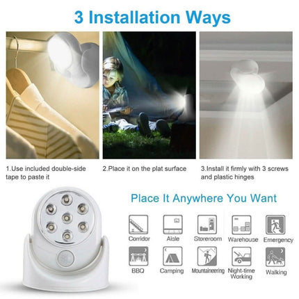 Wireless LED Spotlight 90° Motion Sensor Night Lamp