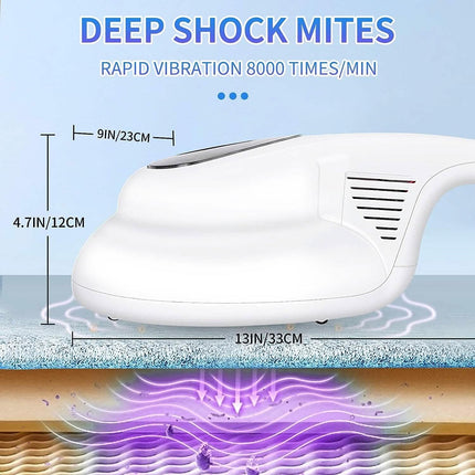 Wireless Mite Remover Cleaning Machine with 11KPa Powerful Suction