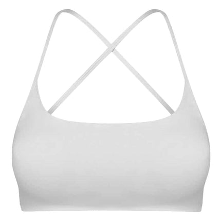 Women Cross Back Sport Bras Padded with Removable Pads Thin Straps
