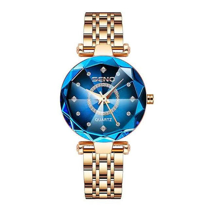 Women Golden and Silver Classic Quartz Watch