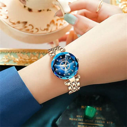 Women Golden and Silver Classic Quartz Watch