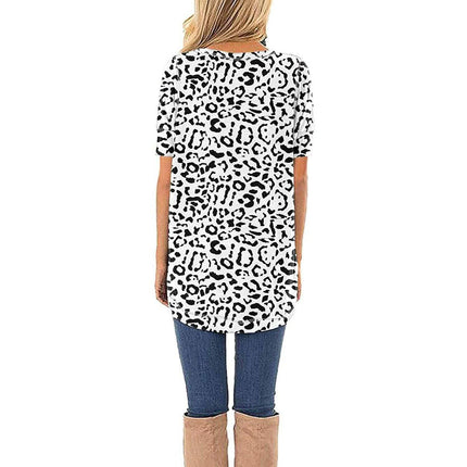 Women Long Sleeve Side Split Casual Loose Tunic Top