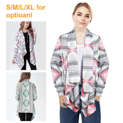 Women Open Front Long Sleeve Cardigan