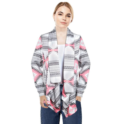 Women Open Front Long Sleeve Cardigan