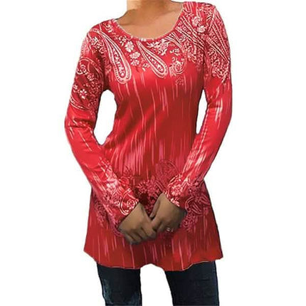 Womens Autumn Round Neck Long Sleeves