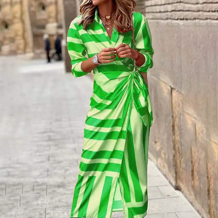 Women's Casual Boho Long Shirt Dress