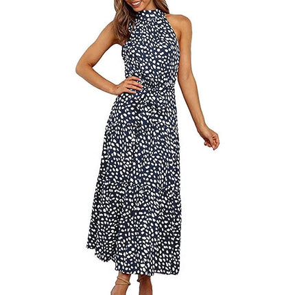 Women’s Casual Halter Neck Sleeveless Long Maxi Dress  - Assorted Styles