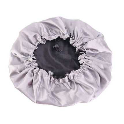 Women's Double Layer Reversible Silky Satin Headscarf Sleeping Bonnet Hat Headband
