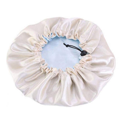Women's Double Layer Reversible Silky Satin Headscarf Sleeping Bonnet Hat Headband
