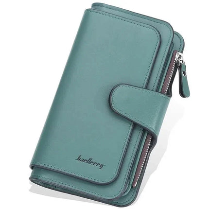 Women's Fashion Faux Leather Wallet with Card Slots & ID Window