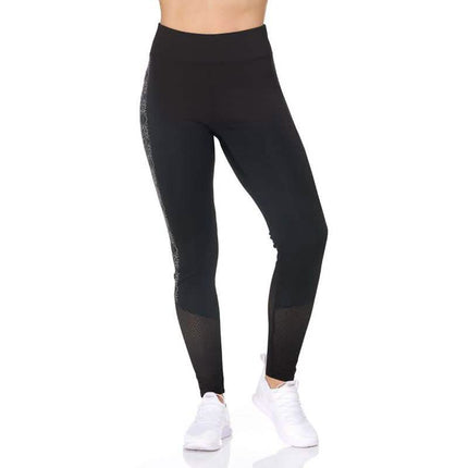 Women's Full Length Highwaist Leggings with Abstract Print