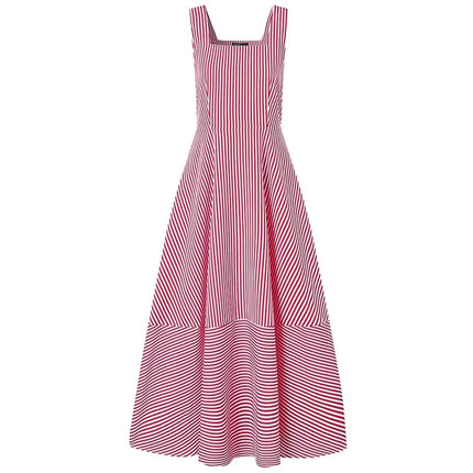 Women's Long A Line Striped Maxi Dress
