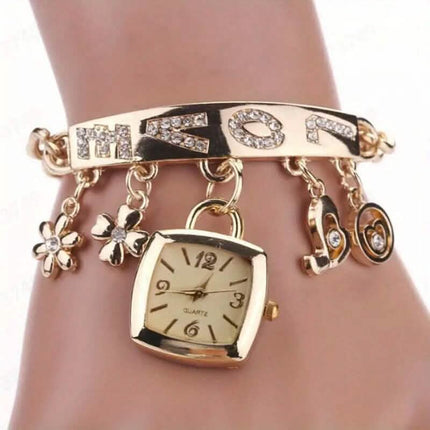 Women's Love Alphabet Bracelet Alloy Quartz Watch