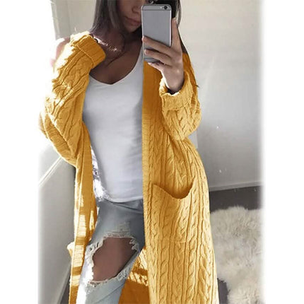 Women's Pocket Knitted Cardigan Sweater