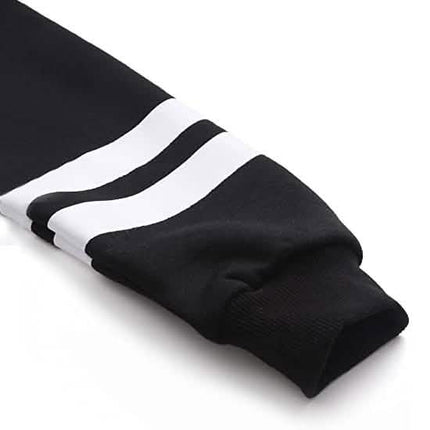 Women's Pullover Fleece Drop Shoulder Striped Hoodie