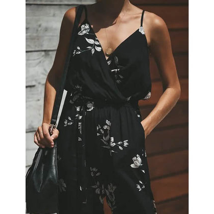 Women's Sexy Casual Daily V Neck Jumpsuit