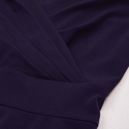 Women's Sleeveless Wrap V-Neck A-line Bridesmaid Cocktail Party Dress
